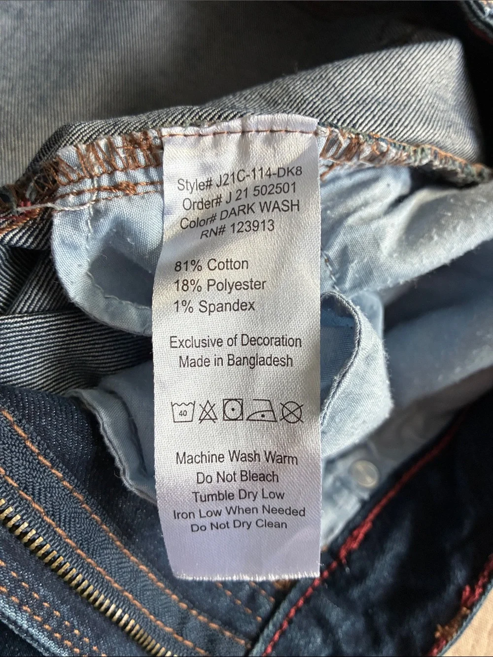 Jachs NY Men's Indigo Straight Jeans with Contrast Stitching